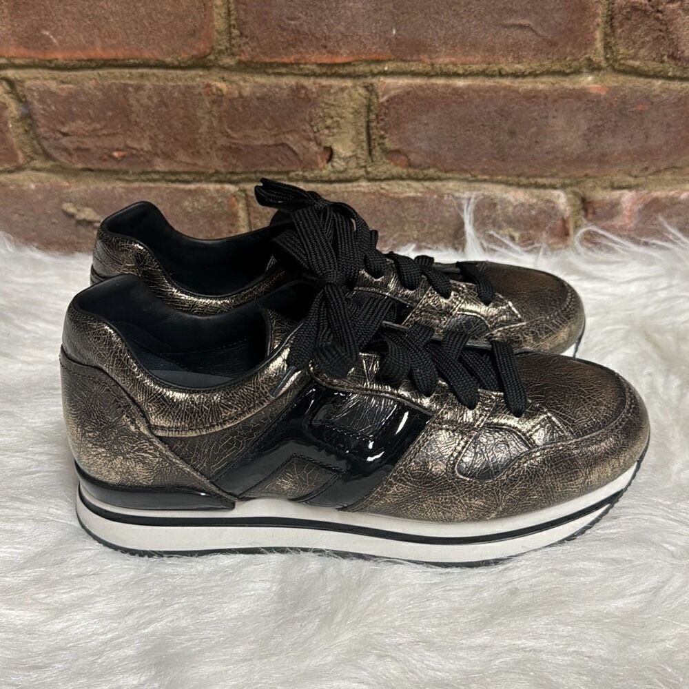 Donna HOGAN Women’s Bronze/Gold sneakers Size 37